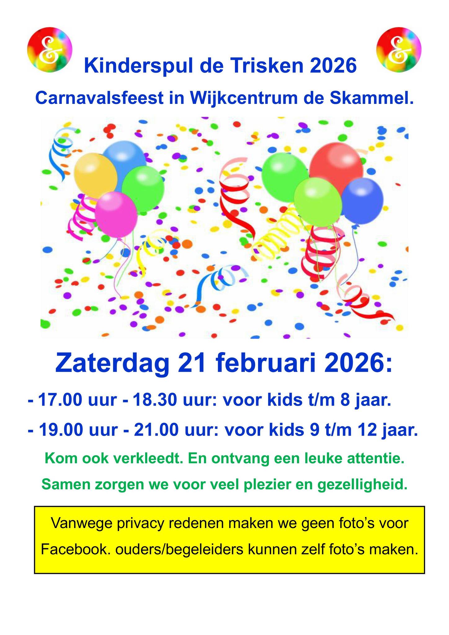 poster carnaval kinderspul de trisken
